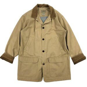 Vintage L.L. Bean Chore‎ Coat Extra Large Tall Canvas Flannel Lined Barn O WY17